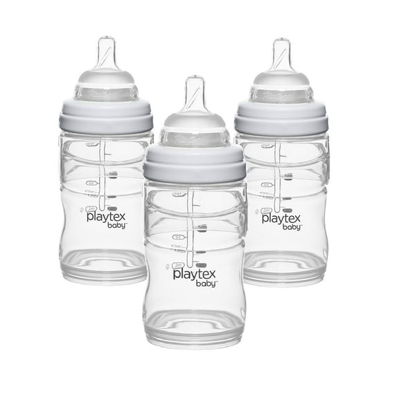 Playtex Baby Nurser with Drop-ins Liners Baby Bottle, 4 oz, 3 pk