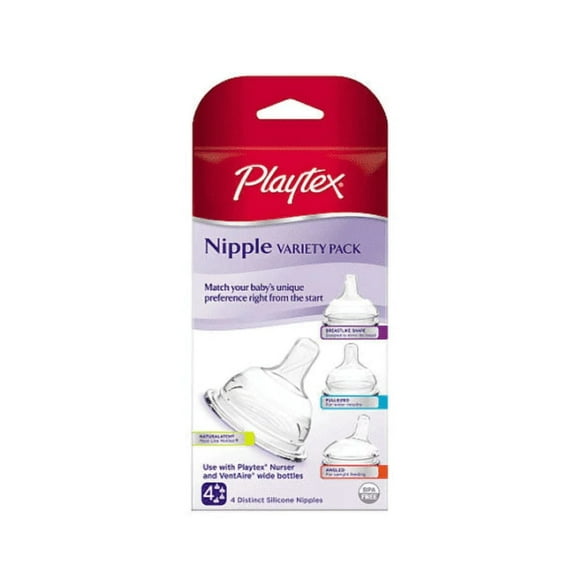 Playtex Baby Playtex Feeding Bottle Nipple Variety Pack – Medium Flow – 4 Pack