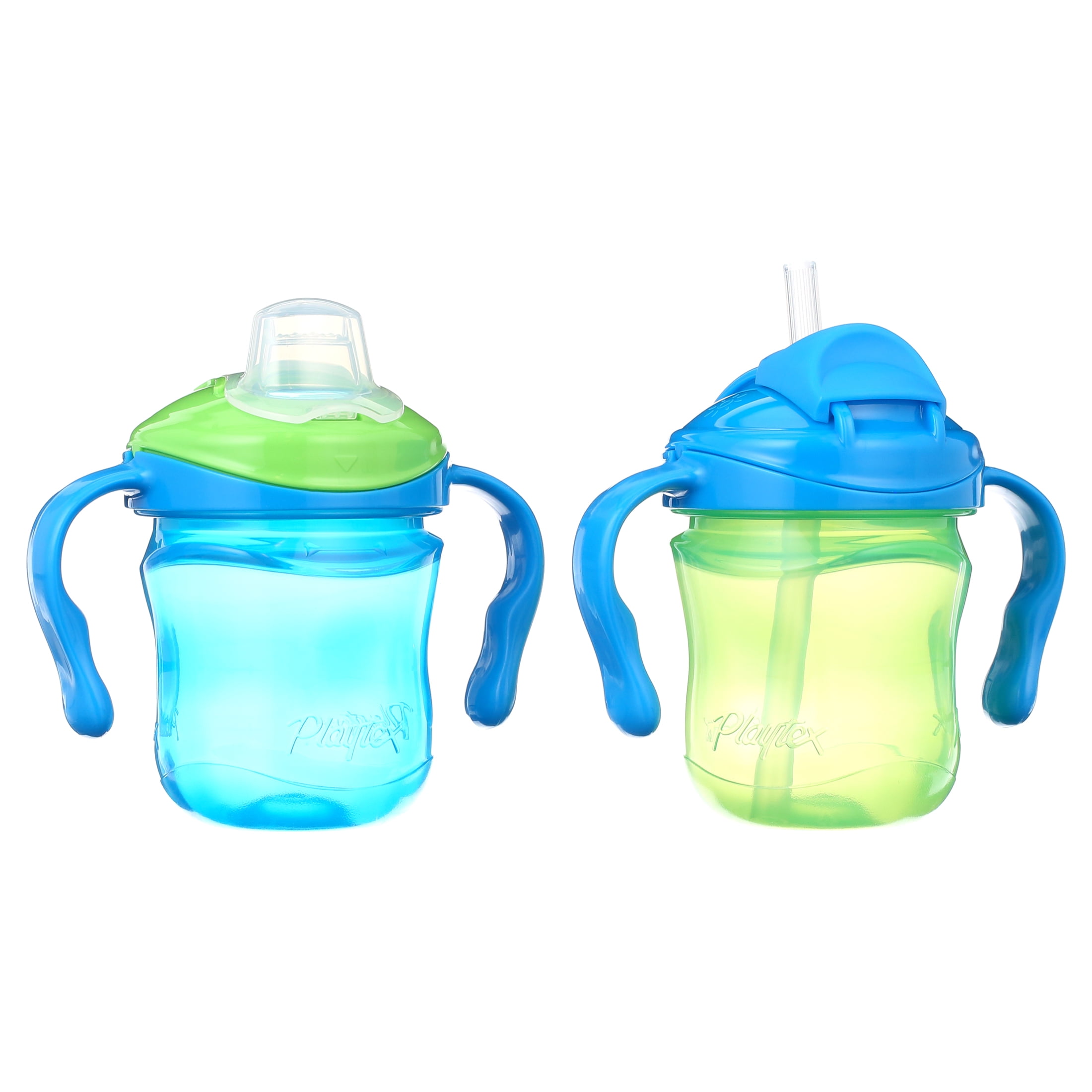Playtex Baby Sipsters Stage 1 Straw & Spout Trainer Sippy Cups, 6