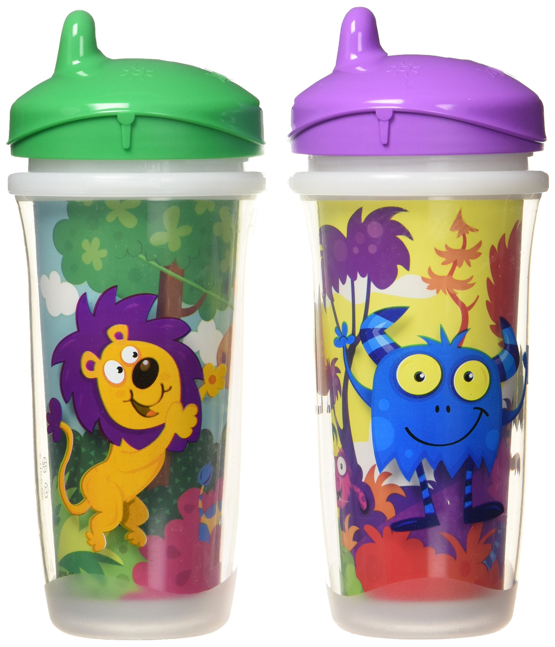 Playtex Baby Sipsters Stage 3 Milk & Water Insulated Straw Sippy Cups, 9  oz, 2 pk 