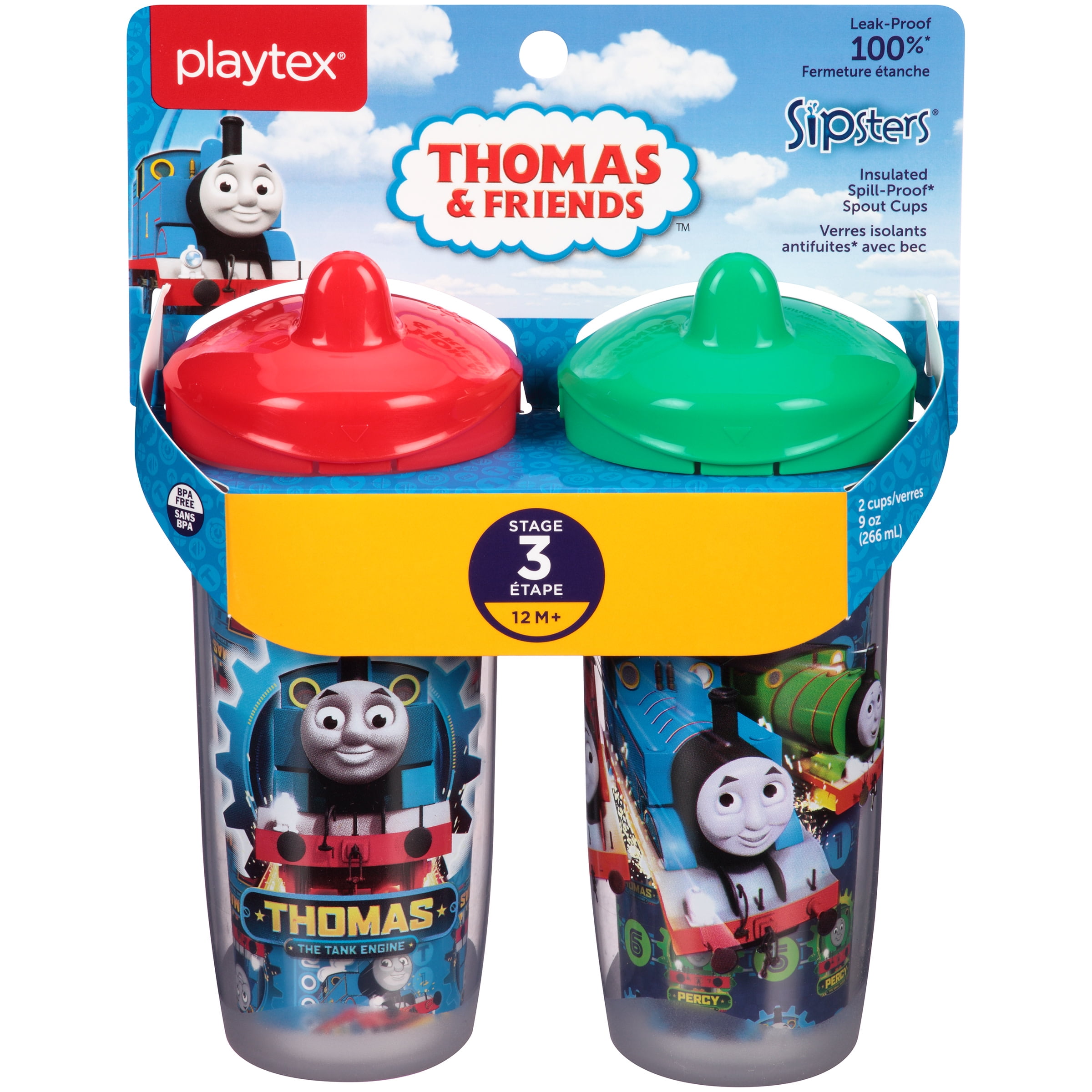 Playtex Baby Sipsters Stage 3 Thomas & Friends Insulated Sippy Cup, 9 oz, 2 pk