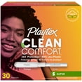 thumbnail image 1 of Playtex Clean Comfort Organic Cotton Tampons, Super Absorbency, Unscented, 30 Ct, 1 of 10