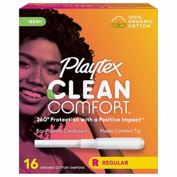 Playtex Clean Comfort Tampons, Regular Absorbency (Pack of 3)