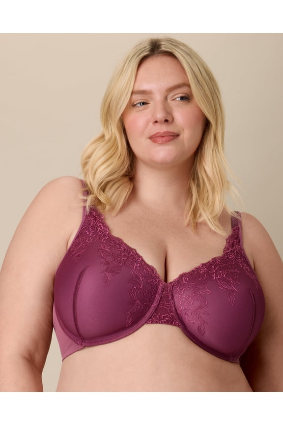 Convertible Lace Underwire Bra, Full Coverage Plum Dandy 40DD Women's