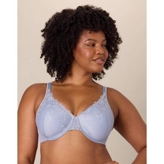Playtex Convertible Lace Underwire Bra, Full Coverage Silver Satin 44DD Women's