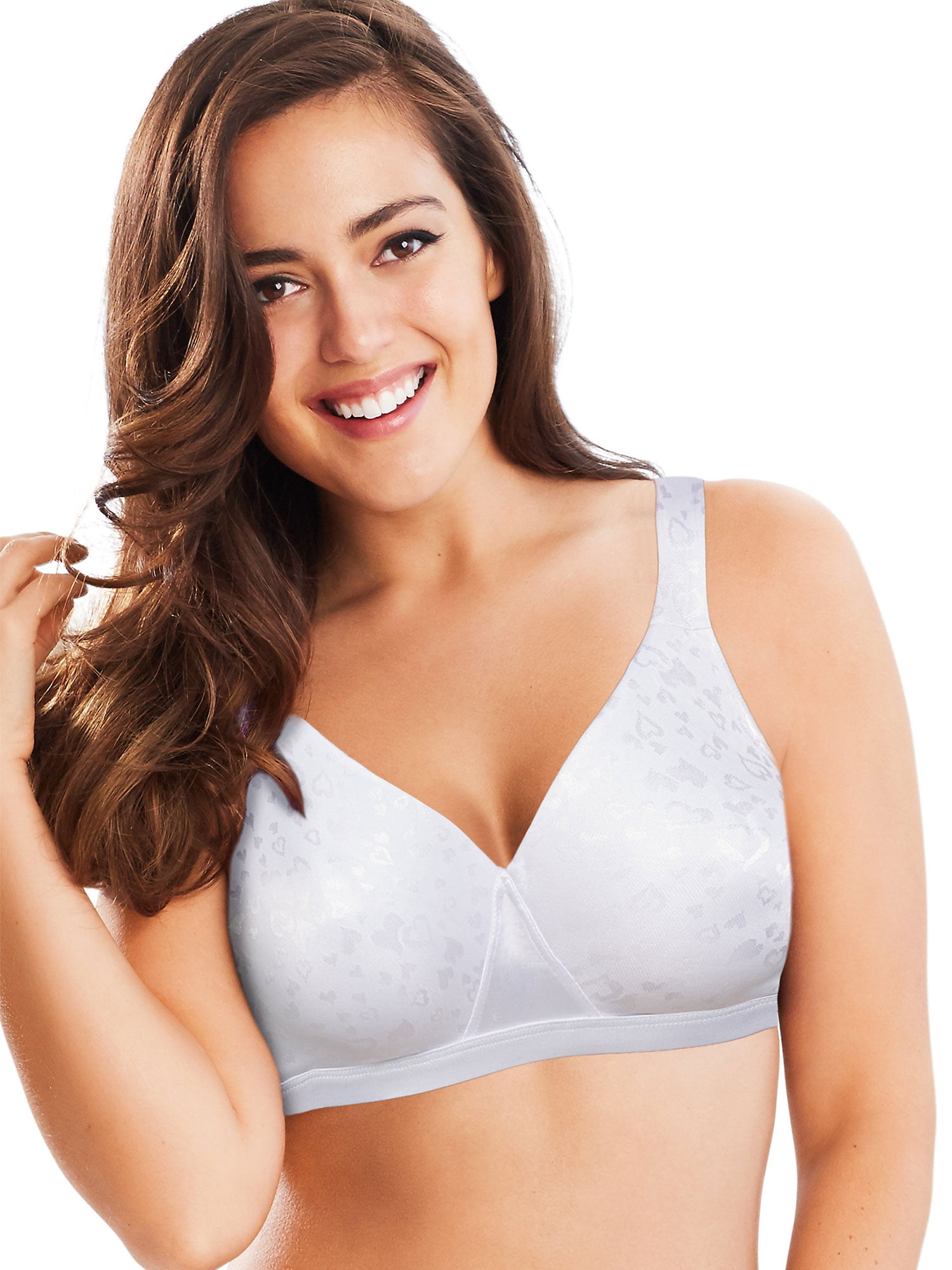 Playtex WHITE Cross Your Heart Stretch Foam-Lined Wirefree Bra, US