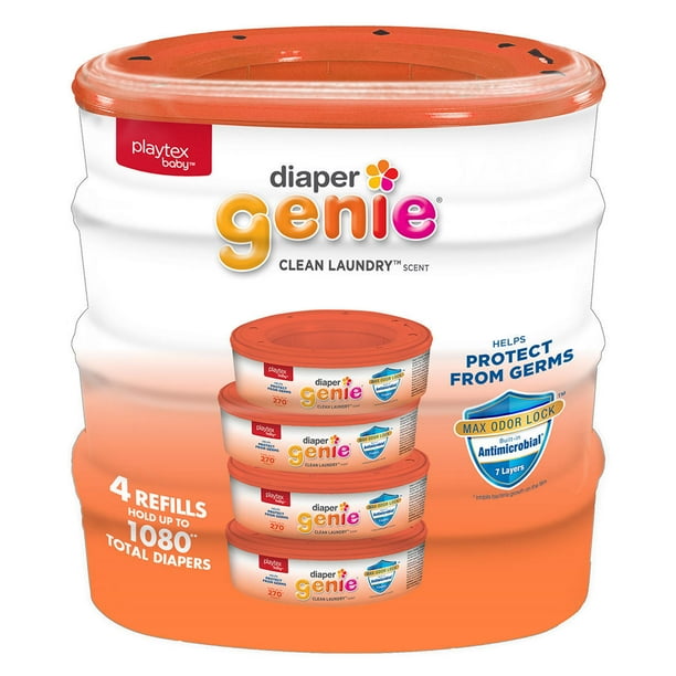 Playtex, Diaper Genie Max Fresh, with Odor Lock, 1080ct (4 Refill
