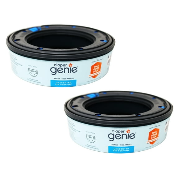 Playtex Diaper Genie Refill Bags, Ideal for Diaper Genie Diaper Pails, 270 Count - 2 Pack