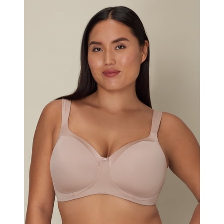 Playtex Full-Coverage Balconette Bra, Moisture-Wicking Evening Blush 42C Women's