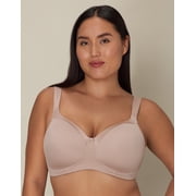 Playtex Full-Coverage Balconette Bra, Moisture-Wicking Evening Blush 44D Women's