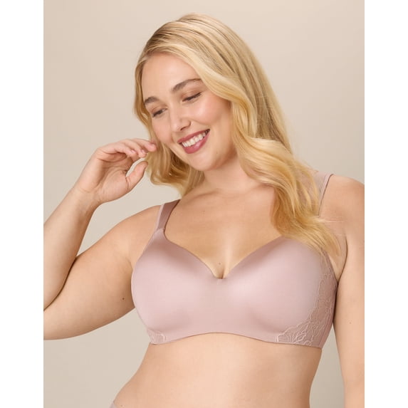 Playtex Full Coverage Balconette Bra, Moisture-Wicking Evening Blush 46DD Women's