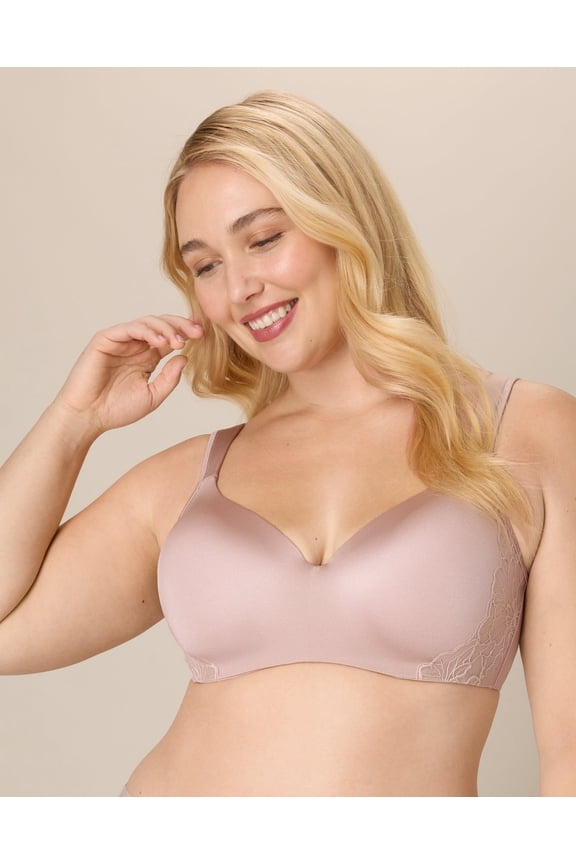 Full Coverage Balconette Bra, Moisture-Wicking  Evening Blush 46DDD Women's