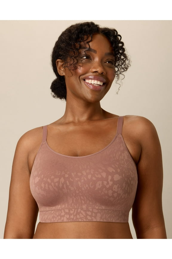 Full Coverage Convertible Wireless Bra Pack, Moisture-Wicking, 2-Pack Dressedinblack/Bronzed Chesnut 4XL Women's