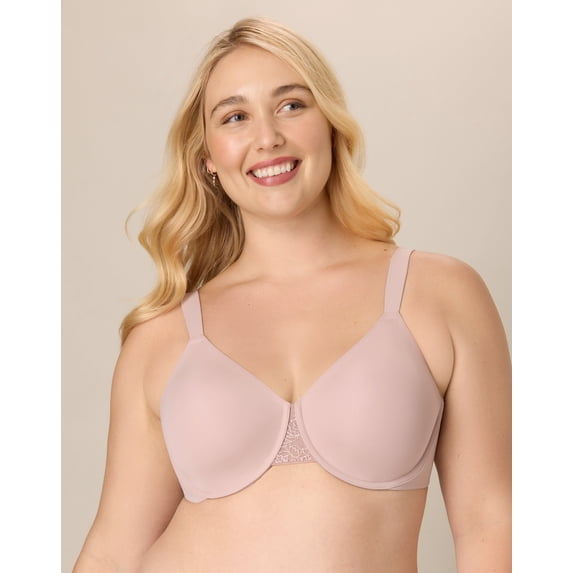 Playtex Full-Coverage T-Shirt Bra, Moisture-Wicking Evening Blush 42DDD Women's