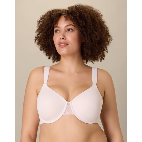 Playtex Full-Coverage T-Shirt Bra, Moisture-Wicking Heirloom White 40C Women's