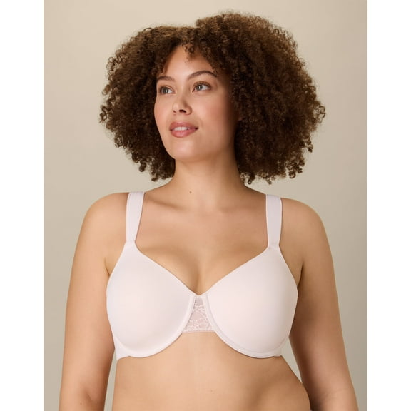 Playtex Full-Coverage T-Shirt Bra, Moisture-Wicking  Heirloom White 46DD Women's