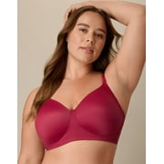 PLAYTEX Full-Coverage Wireless T-Shirt Bra, Moisture-Wicking Digital Rose 42C Women's