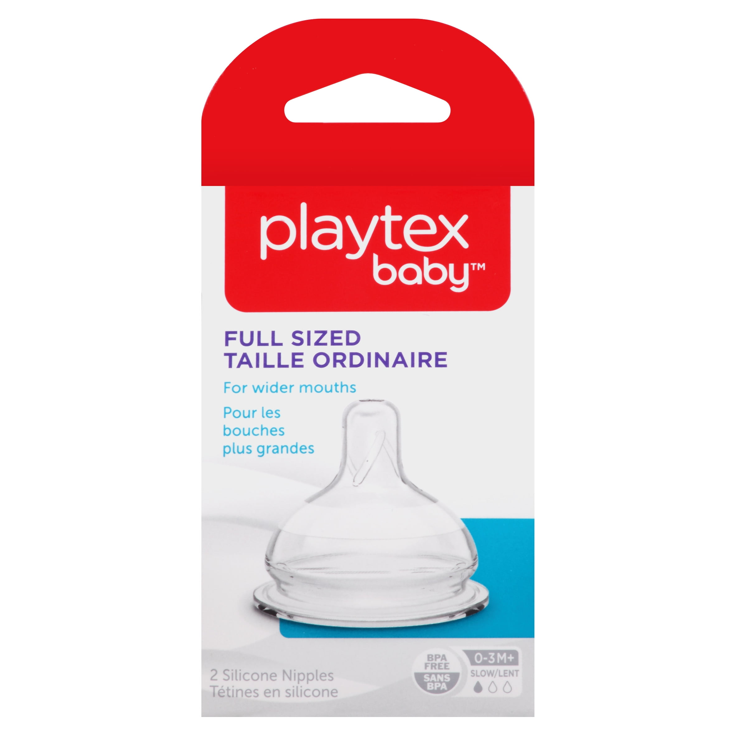 Playtex FullSized Nipple - Slow Flow - 2 Pk