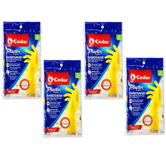 Playtex Handsaver Gloves, Reusable Cleaning Gloves, Size Small, 1 Pair - 4 Pack