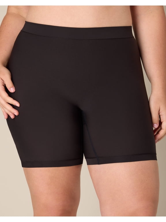 Light Women's Shapewear Shorts, Anti Chafe, Moisture Wicking, 7" Dressed In Black M