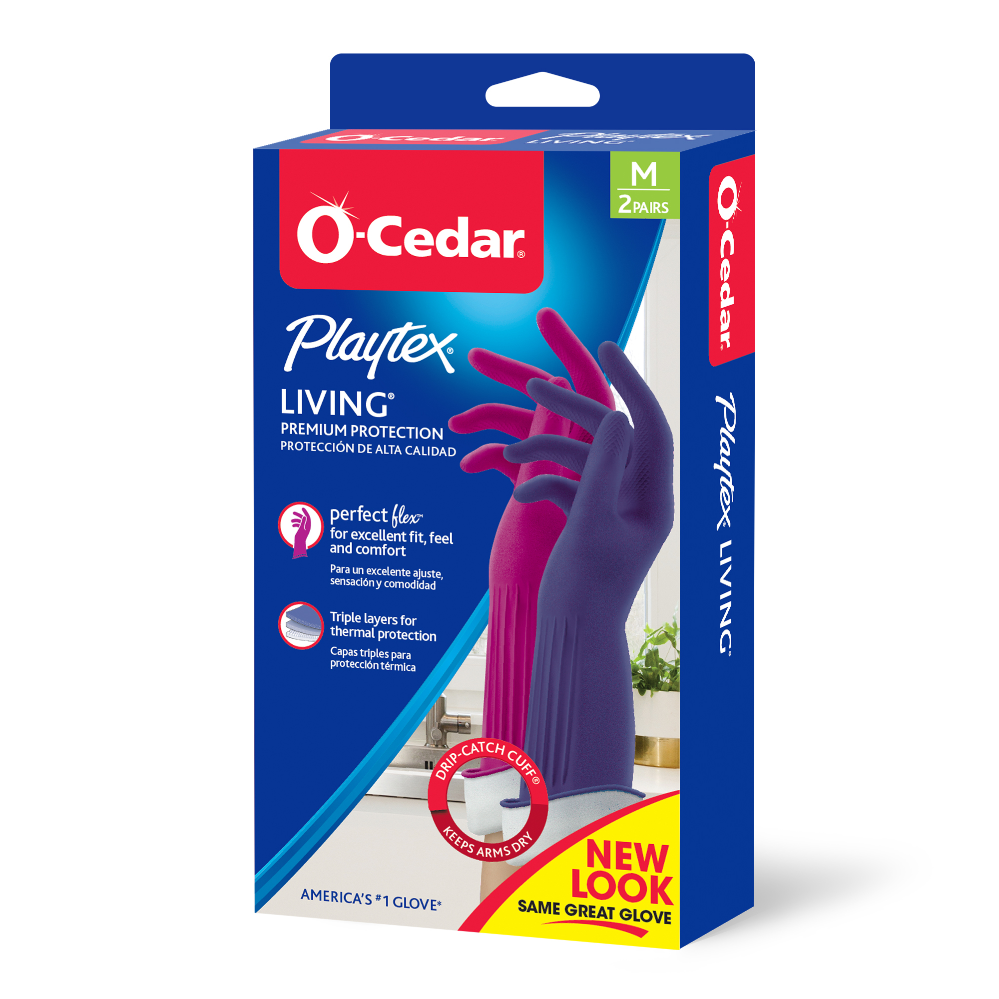 Playtex Living DripCatch Cuff Gloves, Small 1 Pair (Pack of 2