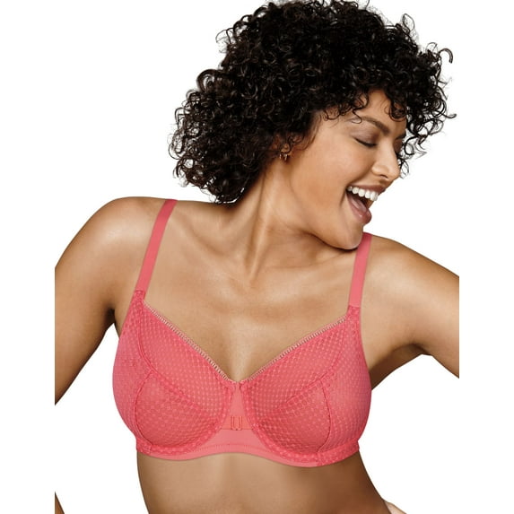 Playtex Love My Curves Amazing Shape Balconette Underwire Bra - Size - 44DD - Color - Coral Peach