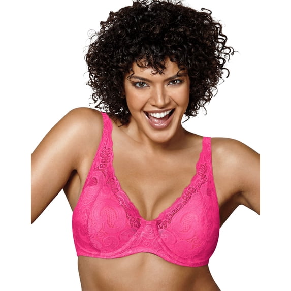 Playtex Love My Curves Beautiful Lift Lightly Lined Underwire Bra, Amaranth, Size - 38DD