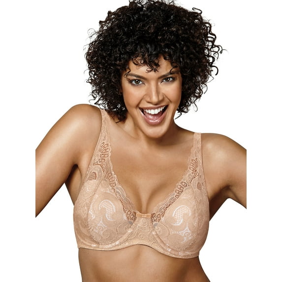Playtex Secrets Beautiful Lift Lightly Lined Underwire Bra Cafe/Ivory 40DDD Women's