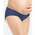 thumbnail image 1 of Playtex Maternity V-Front Hipster, 3-Pack In the Navy/White Dot Print/White/Gentle Peach L Women's, 1 of 3