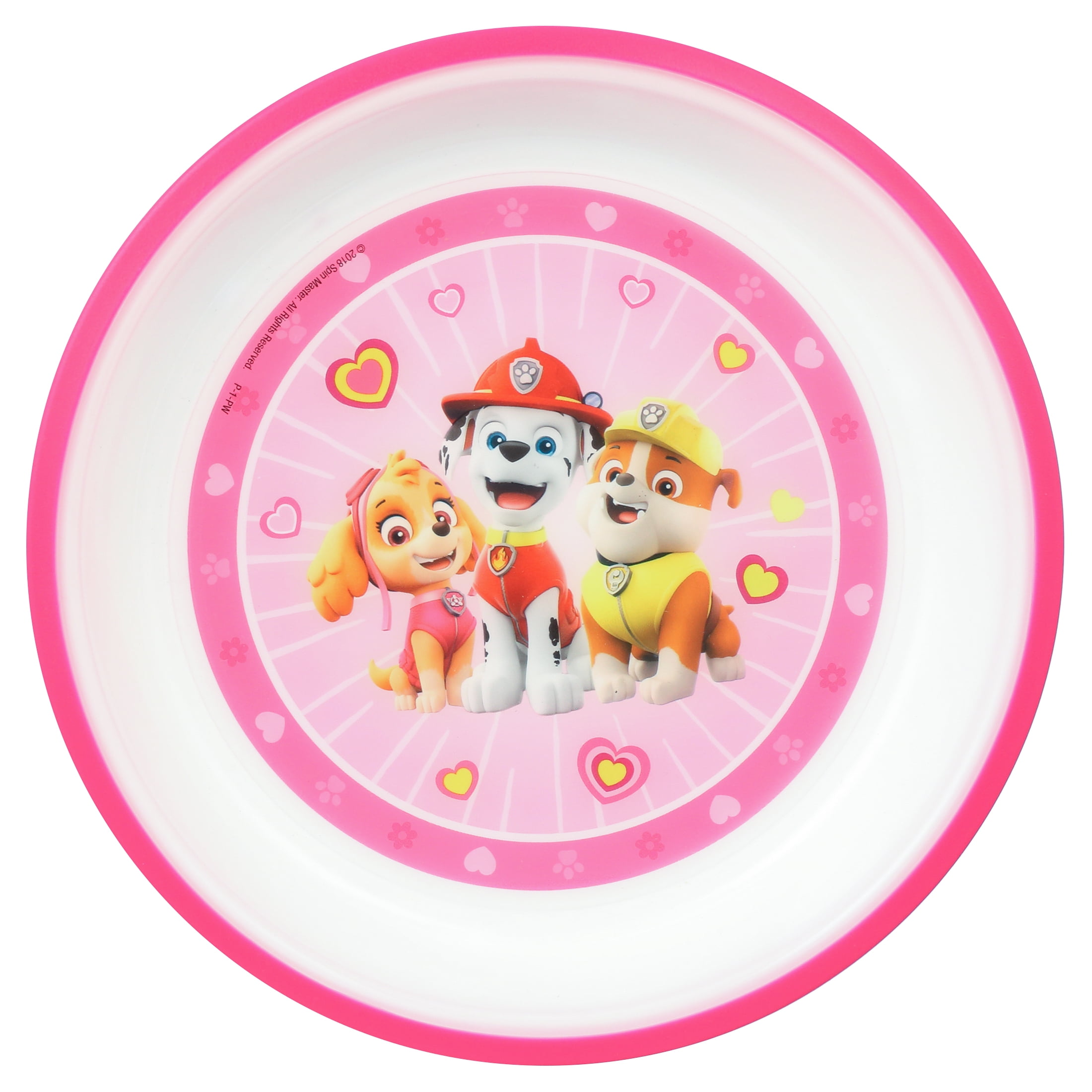 Playtex Mealtime Paw Patrol Plate for Girls, Pink, 1 Pack