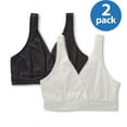 thumbnail image 1 of Playtex Nursing Pullover Wirefree Sleep Bra, 2-Pack Micro Dot Print/Black S Women's, 1 of 2