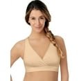 thumbnail image 1 of Playtex Nursing Pullover Wirefree Sleep Bra, 2-Pack Soft Taupe/Black M Women's, 1 of 2