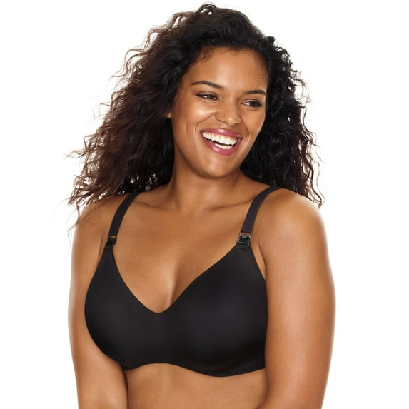 Playtex Nursing Pure Comfort® Wirefree Bra Black M Women's