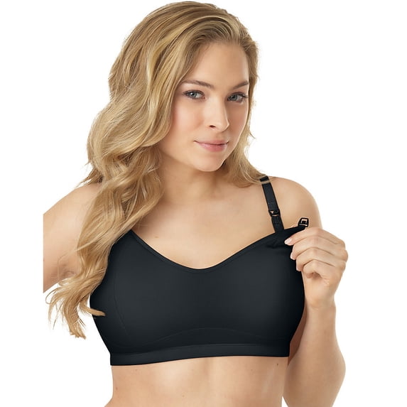 Playtex Nursing Racerback Wirefree Sports Bra Black M Women's