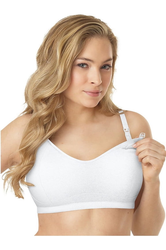 Nursing Racerback Wirefree Sports Bra Nude Heather XL Women's