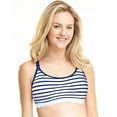 thumbnail image 1 of Playtex Nursing Seamless Racerback Wirefree Crop Bra White/Midnight Dream Stripe M Women's, 1 of 6