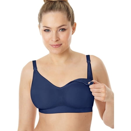 Playtex Nursing Seamless Wirefree Bra with Cool Comfort® Fabric In The Navy S Women's