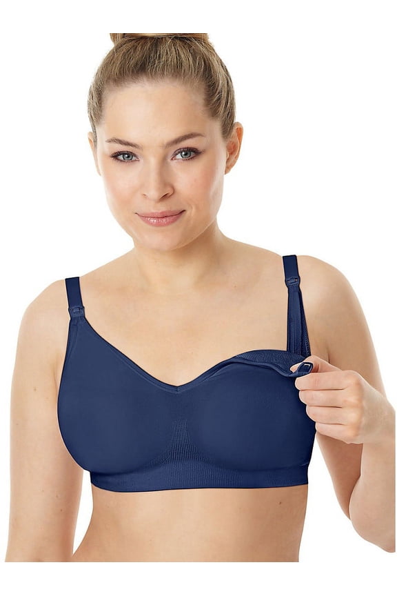 Nursing Seamless Wirefree Bra with Cool Comfort® Fabric In The Navy S Women's