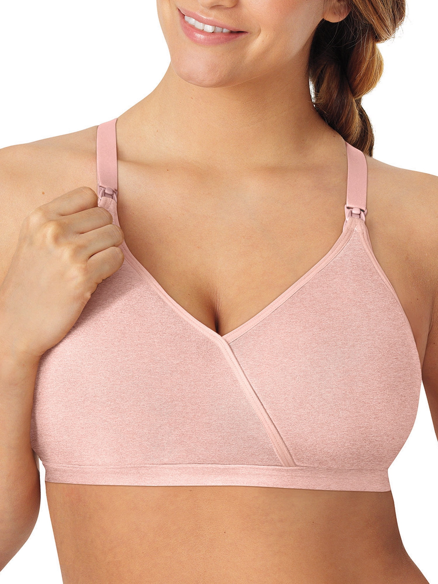 Playtex Nursing Seamless Wirefree Bra with Shaping Foam Cups Hush Pink  Heather S Women's