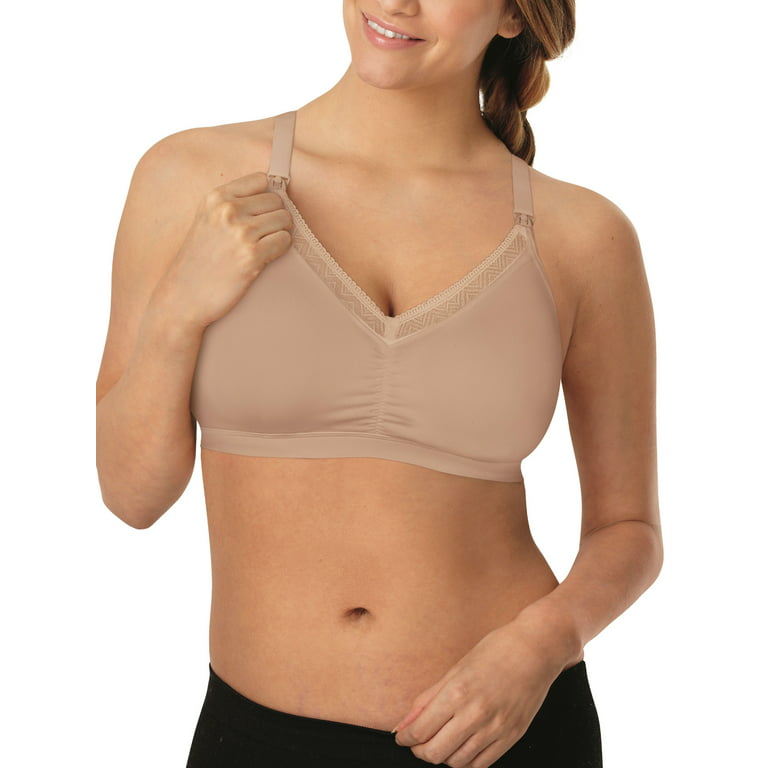 Playtex Nursing Shaping Foam Wirefree Bra with Lace Cafe Au Lait S Women's