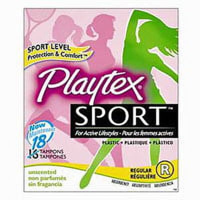 Playtex Regular Sport Tampons, Unscented - 18 Ea, 3 Pack