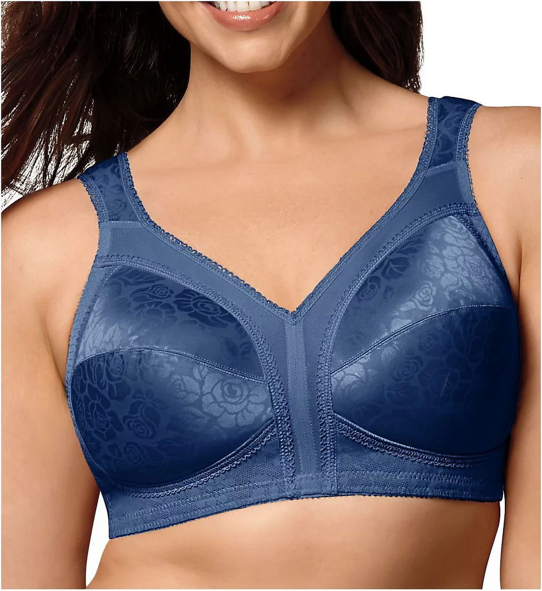Playtex SAILOR BLUE 18 Hour Original Comfort Wireless Bra, US 38DD, NWOT