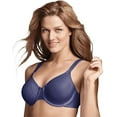 thumbnail image 1 of Playtex Secrets All Over Smoothing Seamless Full-Coverage Underwire T-Shirt Bra for Full-Figures Blue Velvet Stripe 38C Women's, 1 of 2