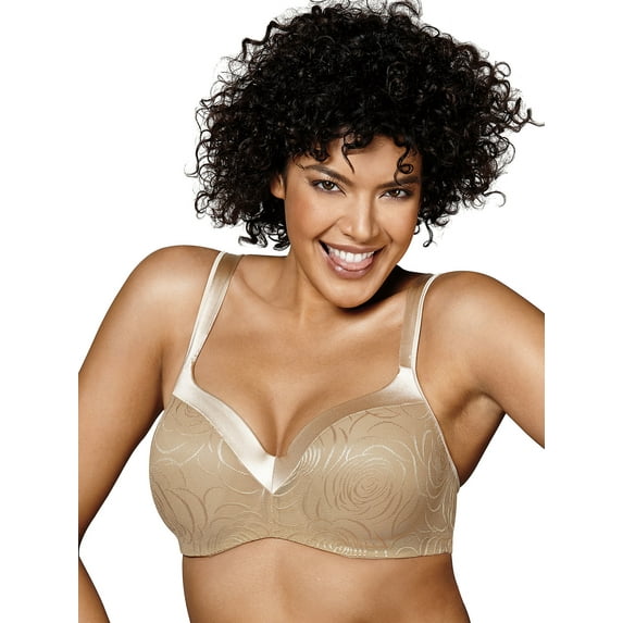 Playtex Secrets Amazing Shape Balconette Underwire Bra Nude Rose Jacquard 44D Women's
