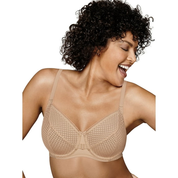 Playtex Secrets Amazing Shape Unlined Balconette Underwire Bra Champagne Shimmer 36D Women's