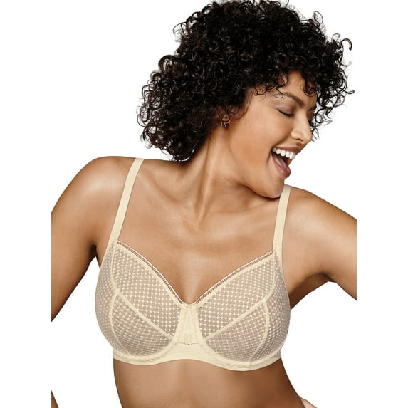 Playtex Secrets Amazing Shape Unlined Balconette Underwire Bra Mother of Pearl 40C Women's