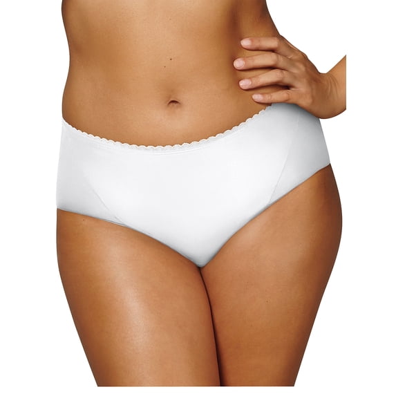 Playtex Secrets Incredibly Smooth Cheeky Hipster White 2XL Women's