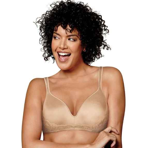 Playtex Secrets Side Smoothing Wirefree Bra Nude 40DDD Women's