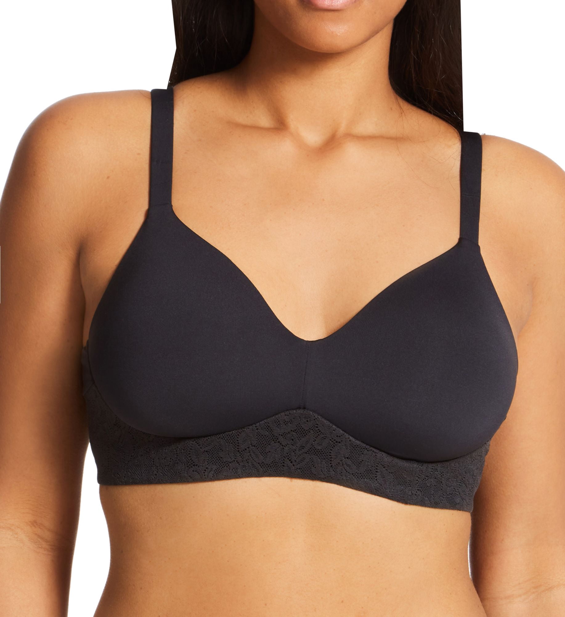 Women's Playtex US4830 Comfort Flex Fit Ultra Soft Wirefree Bra (Black XL)