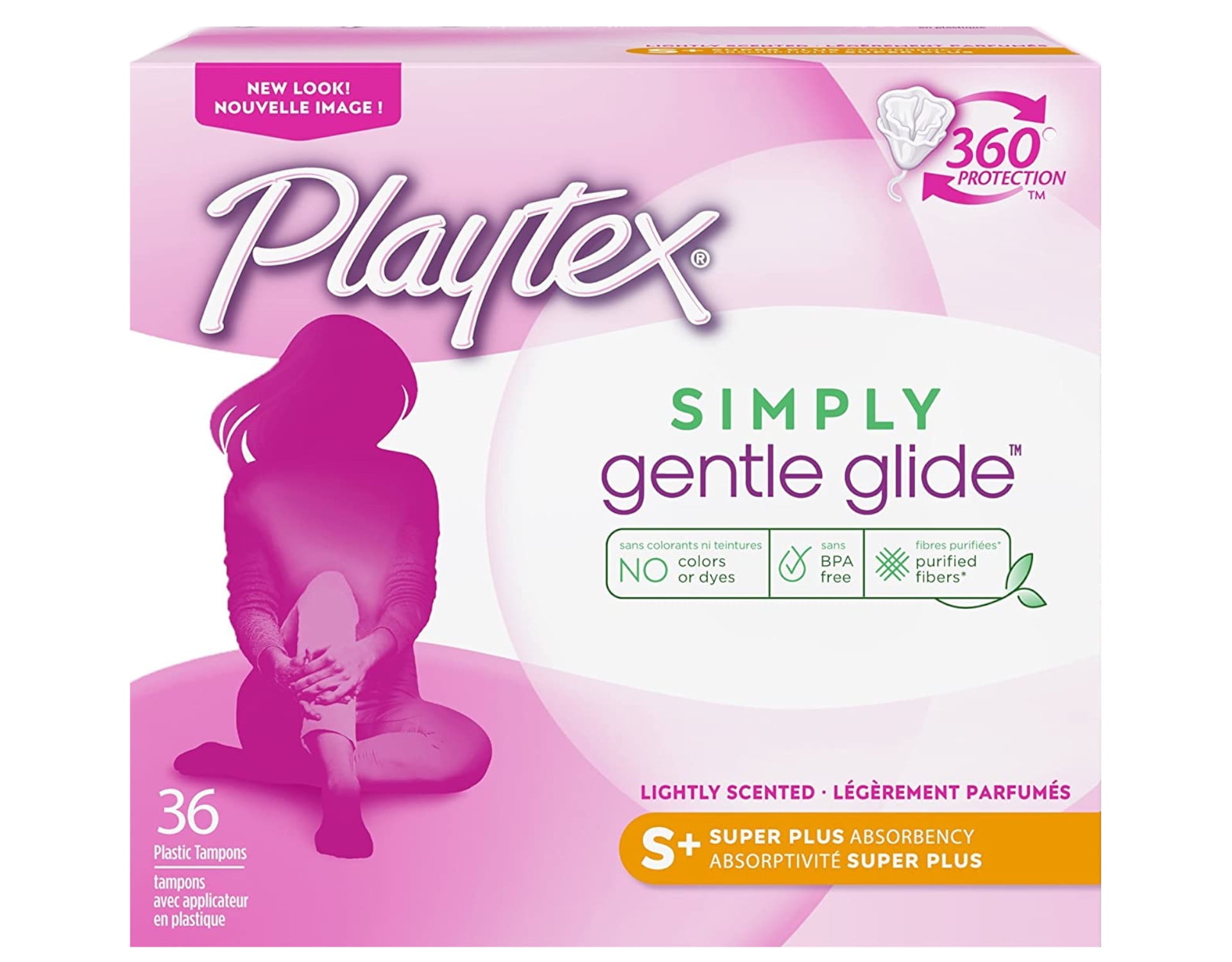 Playtex Simply Gentle Glide Tampons Scented Super Plus Absorbency 36